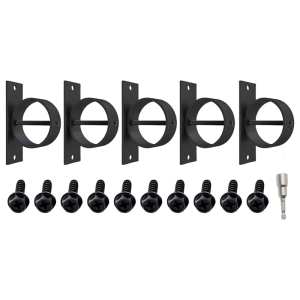 5Pcs Stainless Steel Brackets Rope Clamps Support Holder with Crosses Screw for Fencing Stair Deck Screw Securing Rope