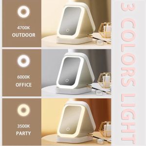 Túi Trang Điểm/Hộp đựng trang sức mini có gương và đèn led đa năng đựng mỹ phẩm thiết/Hộp đựng đồ trang điểm/hộp mĩ phẩm