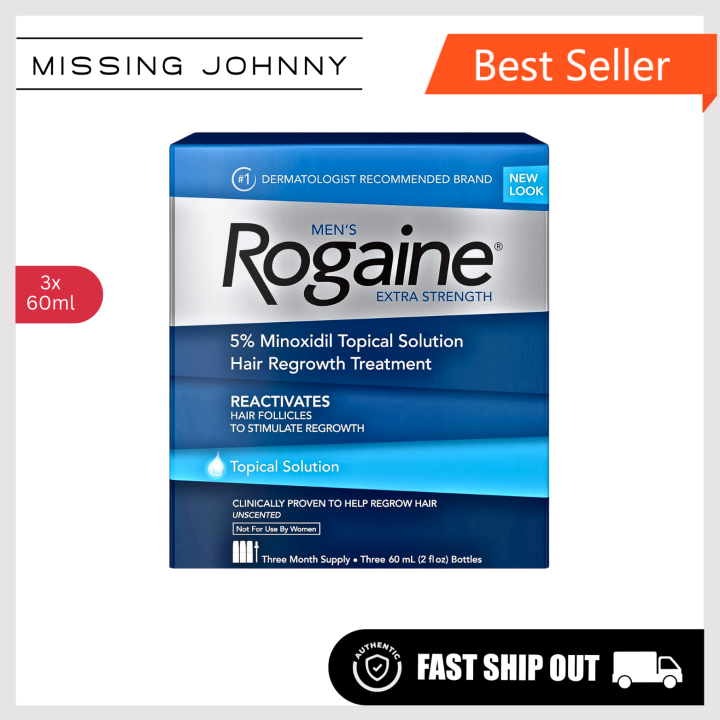 On Hand Rogaine Men Extra Strength 5 Minoxidil Topical Solution 3