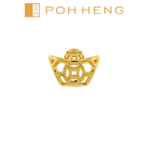 Poh Heng Jewellery 22K Fortune Ingot Charm in Yellow Gold *Online Exclusive*[Price By Weight]