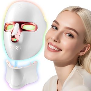 7 Colors LED Face Mask Light Therapy Facial Mask Skin Rejuvenation Firming Anti Acne Wireless Charging