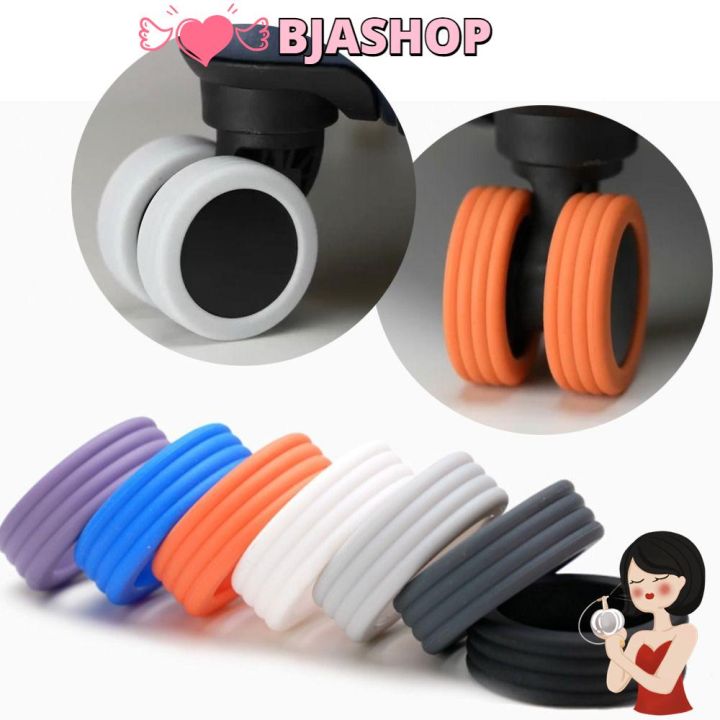 8PCS/Set Silicone Travel Luggage Caster shoes with Silent Sound ...