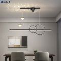 IGDL Nordic starry pendant light with ceiling fan modern luxury dining room lamp creative decorative table chandelier multi-mode hanging lighting copper motor fan lamps. 