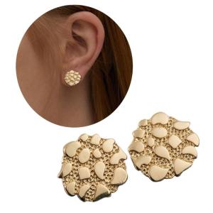 Irregular Gold Earrings Geometric Earrings Alloy Texture Perfect for Women Who Appreciate Distinctive Accessories