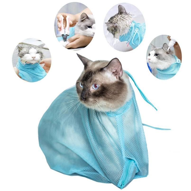 Durable Goosd Cat Grooming Bath Bag Anti Scratch Pet Bathing Nail Trimming Use Bag ...