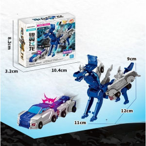 2 in 1 Unicorn Deformation Car Magnetic Collision Transform Car Mainan Budak Lelaki Robot Kereta