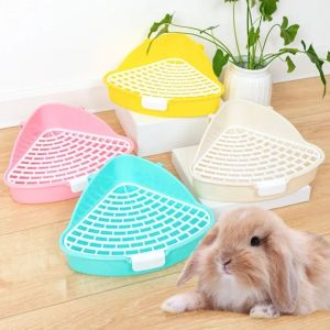 PERNEAKY Tam giác Hộp vệ sinh Thỏ Trung bình Dễ dàng Bô vệ sinh cho thú cưng Di động Lý tưởng Khay đi vệ sinh Dành cho thỏ