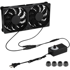 120mm Double Fan Cooling System for Desktops and Servers Featuring 3V to 12V Adjustable Speed