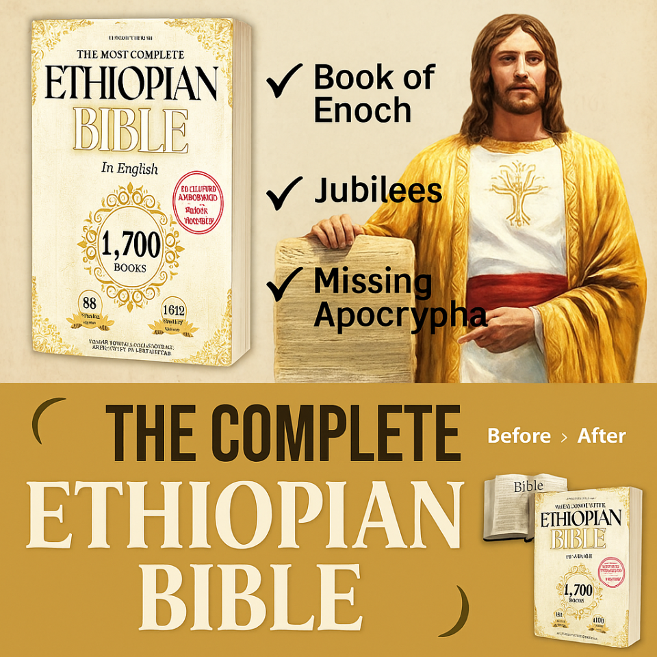 Complete Ethiopian Bible in English Full 88 Book Version Leather Bound Hardcover Study Bible with Illustrated Maps for Academic Research and Home Library Collection