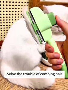 Pet comb Pet Hair Removal Needle Comb Pet Dog Grooming Pet Self-cleaning Comb Row Comb Pet Supplies