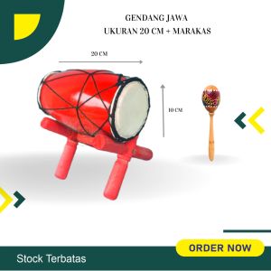 Gendang Rampak Uk. 20 cm Kendang Kecil Mainan Anak mainan anak murah mainan anak jawa