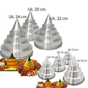 Cetakan tumpeng susun cetakan tumpeng berbagai ukuran bahan aluminium Ukuran Anti Karat