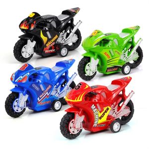 TESDFD Educational Fun Toys Four-wheel Plastic Kids Mini Motorbike Model Pull Back Car Motorcycle Toy Motorcycle Model
