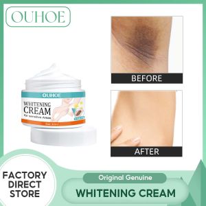 Ouhoe Kem làm trắng da cơ thể sáng đùi nách bên trong melanin sáng nhẹ nhàng nuôi dưỡng cải thiện ngu si đần độn làm sáng da điều trị dưỡng ẩm sửa chữa Làm khô mịn và chăm sóc da mềm 30ml