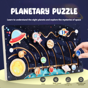 Educational Toys Eight Planets Outer Space Solar System Jigsaw Puzzle Childrens Board Game