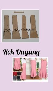 pola instan / pola jiplak Rok duyung