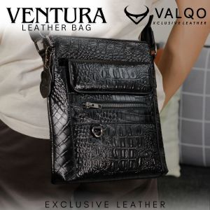 [VALQO] VENTURA  Tas kulit sapi Selempang Slingbag Cowok Pria Laki-Laki Tas selempang
