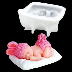 NCNC(OKDEALS01) Resin DIY Sleeping Baby Shape Kitchen Accessories Decorating Tool Chocolate Mold Newborn Mold Sugar Mold Baby Silicone Mold