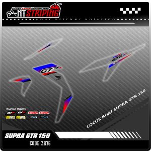 Striping Sriker Motor Supra GTR 150 list Variasi Desaign New Satu Set Kanan Kiri Transparan ZR76