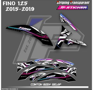 FINO  125 (COD) STIKER STRIPING MOTOR YAMAHA FINO 125 - STIKER LIST GRAFIK SIMPLE WARNA VARIASI DESAIN RACING HOLOGRAM DAN TRANSPARAN BISA COD IP.STRIPING KODE-13