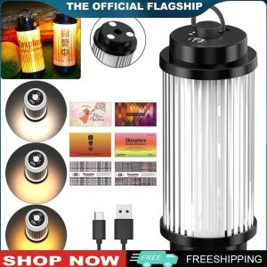 [HOSHIN]โคมไฟแคมป์ปิ้ง LED แบบพกพา 5 โหมดแสงและแบตเตอรี่ 2000mAh สำหรับการใช้งานฉุกเฉิน