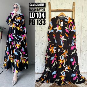 Gamis Rayon Viral Motif TERBARUU   LD.104 & 106 &116