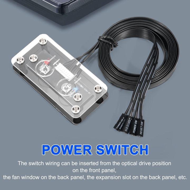 Desktop Computer Switch External Power Switch Power Button+Restart ...