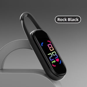 JACAUY Big Numbers Pocket Watch Keychain Digital Display LED Digital Watch Practical Multipurpose Electronic Hanging Watch Kid Adult