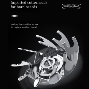 Portable Car Dual Head Razor Mecha Small Steel Gun Mens Transparent High Power Electric Razor Set