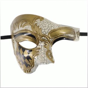 Makeup Masks Unique Half-face Design Ghost Mask Vintage Fashion Stage Performance Express Oneself