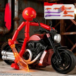Articulated Stickman Figure 3d Printed Poseable Toy Diy Assembly Collectible Display Kids Gift