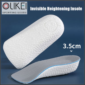 OLIKI การสนับสนุนซุ้มประตูส่วนสูงเพิ่มพื้นรองเท้าสำหรับผู้ชายผู้หญิงแผ่นเพิ่มความสูงล่องหนรูปตัวยูแผ่นส้นดูดซับเหงื่อระบายอากาศกีฬาพื้นรองเท้าแบบครึ่ง