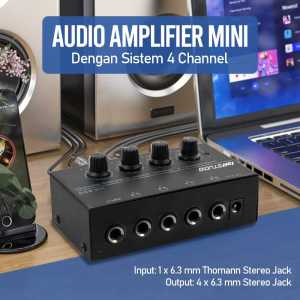 TaffSTUDIO HA400 MicroAMP Audio Amplifier Mini Headphone 4 Channel Stereo