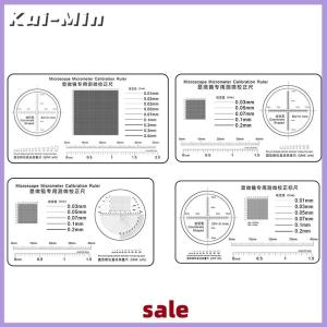 Kui-Min Soft Ruler Microscope Micrometer Calibration Slide Line Width Particle Diameter