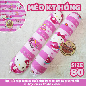 [HỎA TỐC] Gối ôm cho bé 2-10 tuổi cotton TLPrint 80cm hoạt hình ngủ ngon giảm giật mình