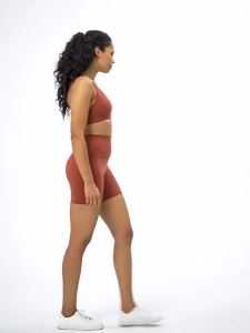 Áo ngực thể dục màu đồng cho phụ nữ mềm mại độ bền cao áo thể thao ôm sát tập luyện toàn diện đồ lót yoga có đệm ngực