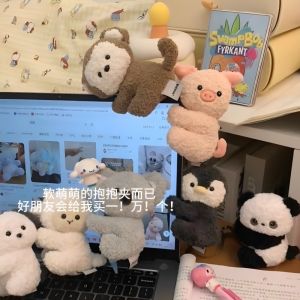 Cute Animal Series Plush Toys Desk Companion Doll Elephant Pig Dog Sheep Monkey Plush Toy Gift for Childrens Day