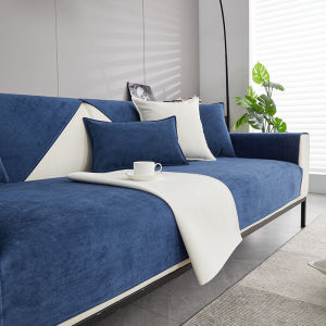 Chenille Sofa Cover Solid Color Waterproof Sofa Mat Dark Blue Simplicity Sofa Cover Chenille Antiskid Four Seasons Couch Cushion2026