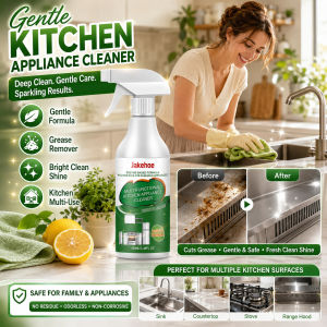 Gentle Kitchen Appliance Cleaner Enzyme Based Formula Multi Surface Grease Cleaning Spray for Range Hood Stove Oven Microwave Sink Countertop Daily Home Care 100ml