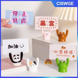 CISWGE Dễ thương phim hoạt hình động vật thiết kế tin nhắn chủ clip ảnh đứng thẻ cảm hứng bàn trang trí phụ kiện thủ công mỹ nghệ trang trí nhỏ