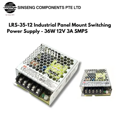 Mean Well LRS Series (LRS-35) LRS-35-12 Industrial Panel Mount Switching Power Supply - 36W 12V 3A SMPS