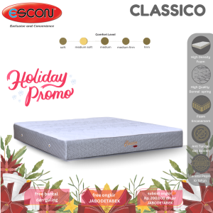 ESCON Springbed Classico Putih Hanya Kasur Spring Bed - FREE ONGKIR JABODETABEK