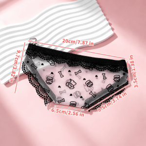 EASYEAH Lace Mesh Storage Pouch Multi-use Triangle Makeup Bag Y2k Briefs Shape Cosmetic Bag Home Travel