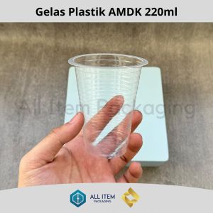 Gelas Plastik PP RJM 220ml / Gelas AQUA AMDK / Plastic Cup isi 50 Pcs