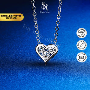 RoyStone - Kalung Wanita Moissanite Perhiasan Wanita Silver 925 - Lovely Three Necklace