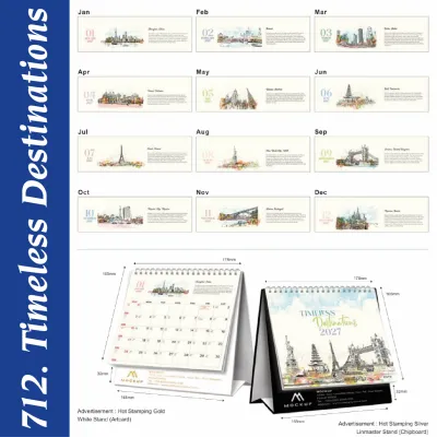 2027 Table Calendar | Desk Calendar | Desktop Calendar | Desk Kalendar Meja | 桌面日曆