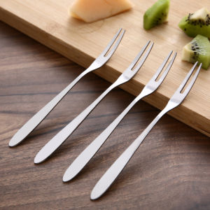 Zaman Now - Garpu Mini Stainless / Tusukan Stainless Mini Alat Tusuk Kue Cake Makanan / Garpu Buah / Garpu Dessert Serbaguna