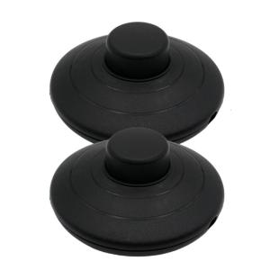 2Pcs Floor Foot Switches Round Inline Foot Pedal Lamp Switches with Step on Button Foot Reset Button Online Switches