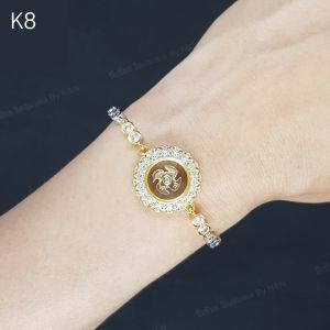 Collect-Shop ข้อมือกังหัน ฝังเพชร สร้อยข้อมือกังหันแชกงมิว ทอง18k กำไล เสริมโชคลาภ เงินทอง ปลุกเสกแล้ว