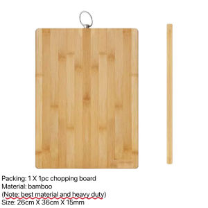 Thick bamboo chopping board heavy duty sangkalan na kahoy kamagong makapal paddle chopping board wooden tray for food serving antibacterial chopping board for restaurant bamboo cutting board wood cutting board kitchen bamboo tray rectangularBINLU